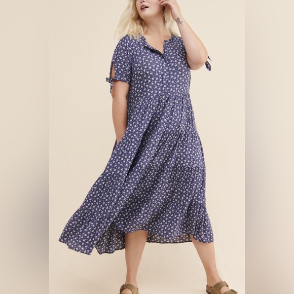 Indigo Dreams dress Floral Blue Dress - Picture 4 of 11